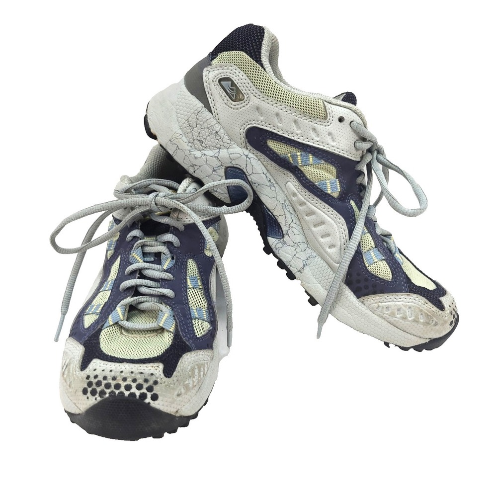 Women Montrail Hiking Walking Shoes Grey/Blue/Mint Green Size 8 RRHARD3408